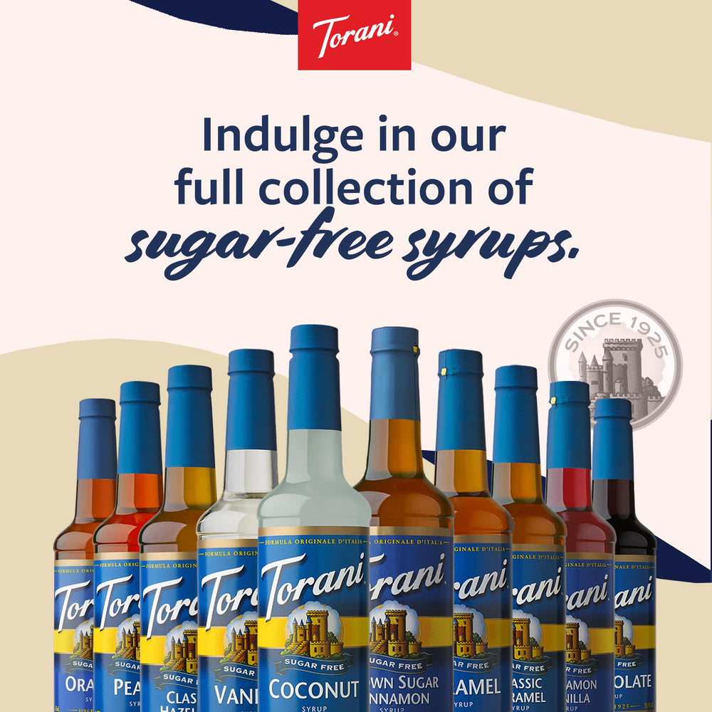 Torani variety syrup ideas for beverages and desserts at home.
