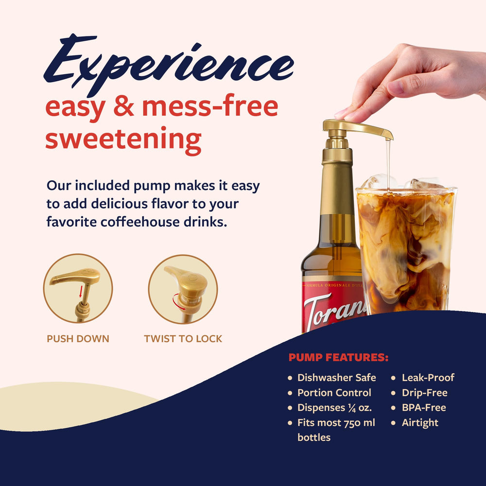 Torani Syrup drizzle over whipped cream for beverages