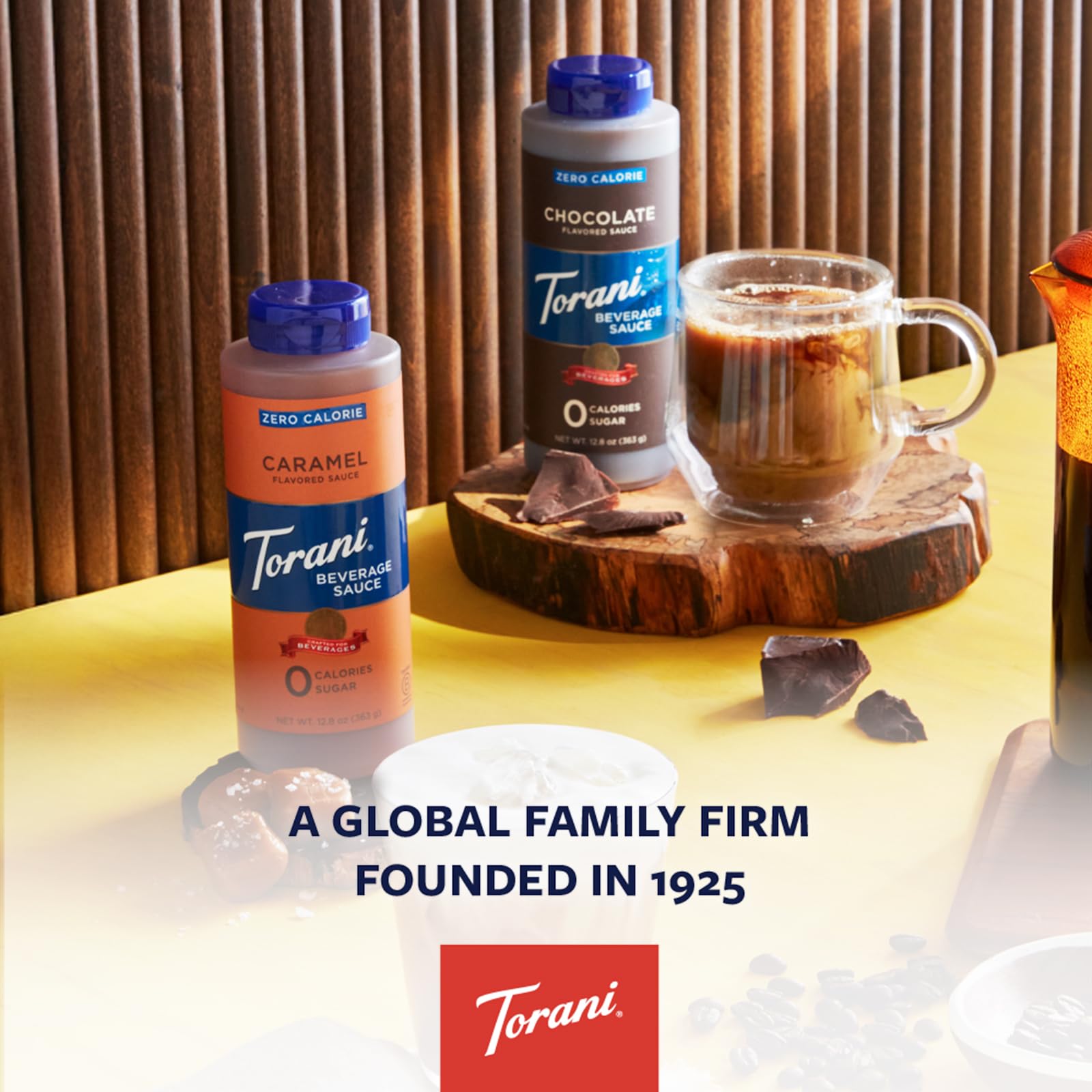 Torani dessert sauce on milkshakes and sundaes for caramel depth