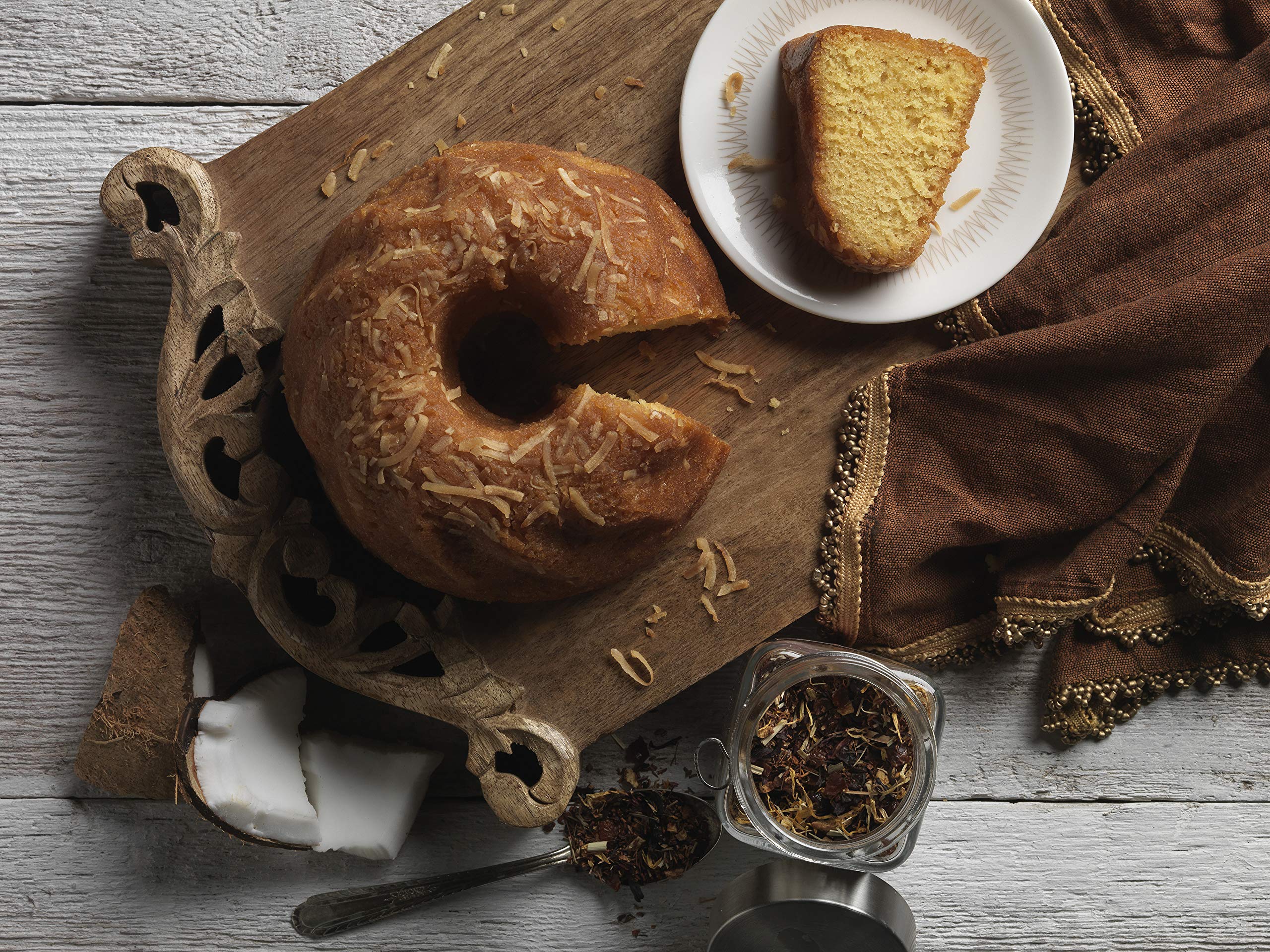 TORTUGA coconut rum cake gift basket ready for holidays.
