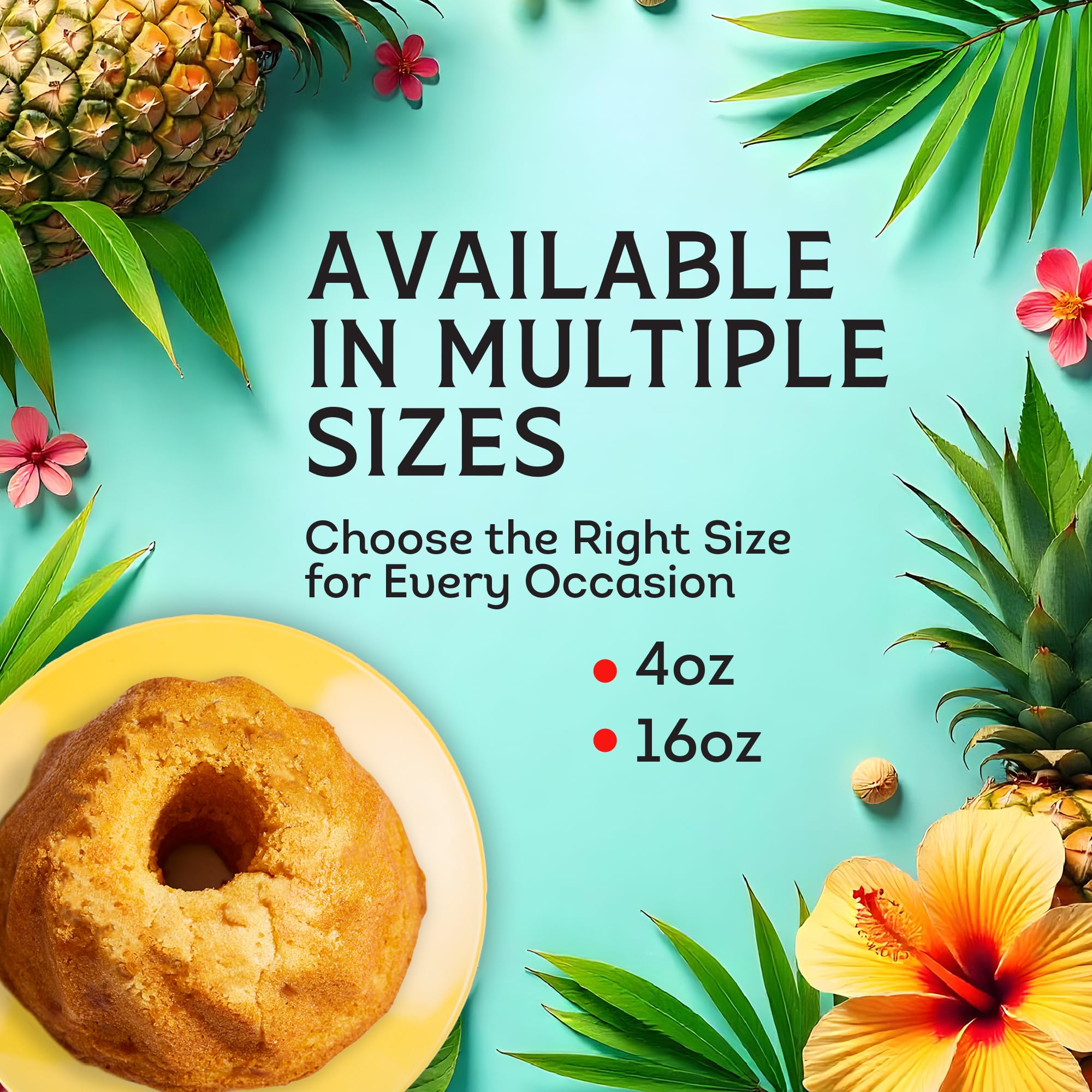 Tortuga pineapple rum cake glaze drizzle, showcasing premium ingredients.
