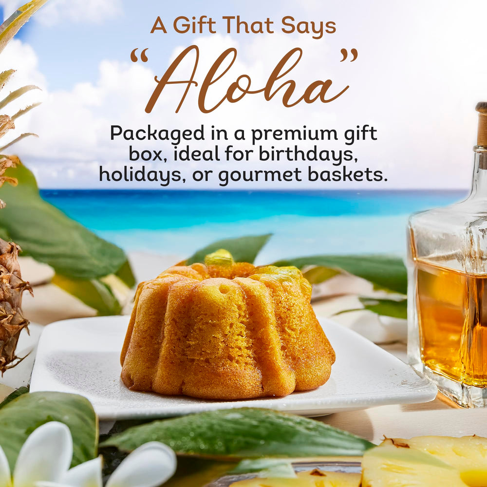 Tortuga gift box ready pineapple rum cake, ideal stocking stuffers.