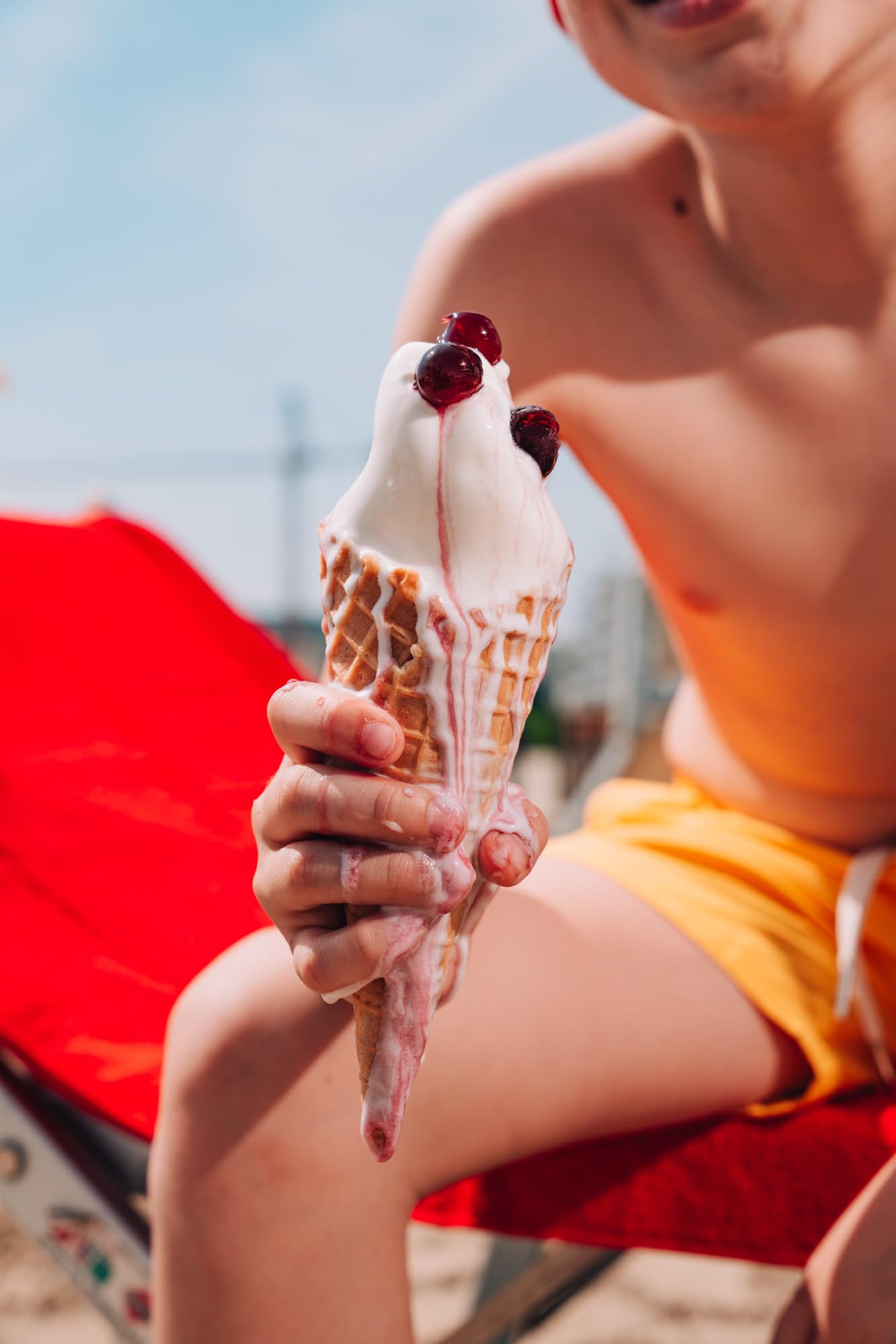 Toschi Amarena cherries enhance ice cream with syrupy richness.