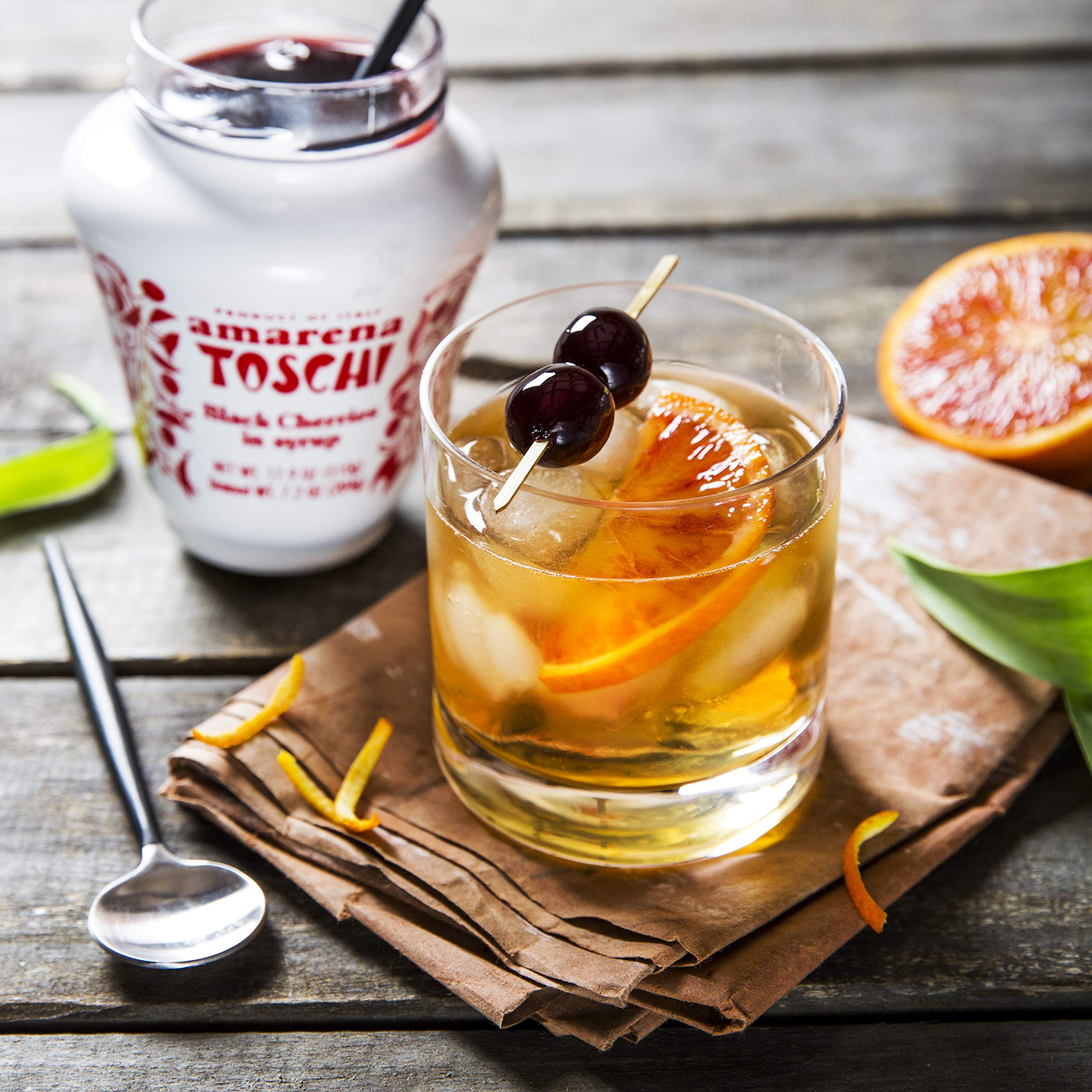 Toschi Amarena Cherries syrup for dessert toppings and indulgent flavor