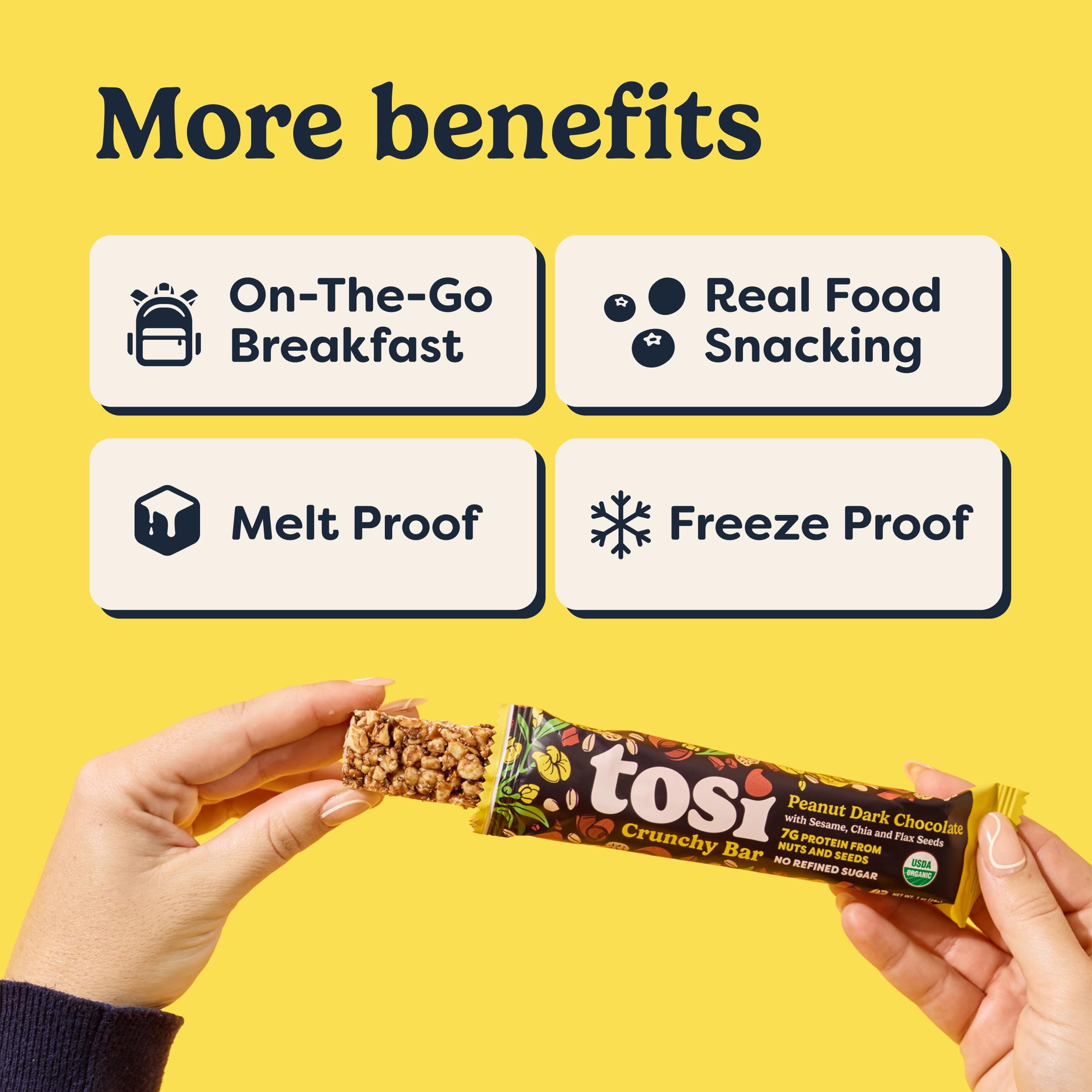 Tosi Nut Bars 12-pack on shelf display—family snack idea.