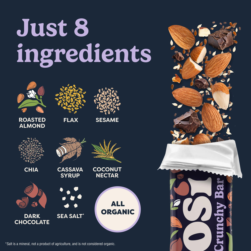 Tosi Nut Bars 1oz serving shows perfect grab-and-go portion.