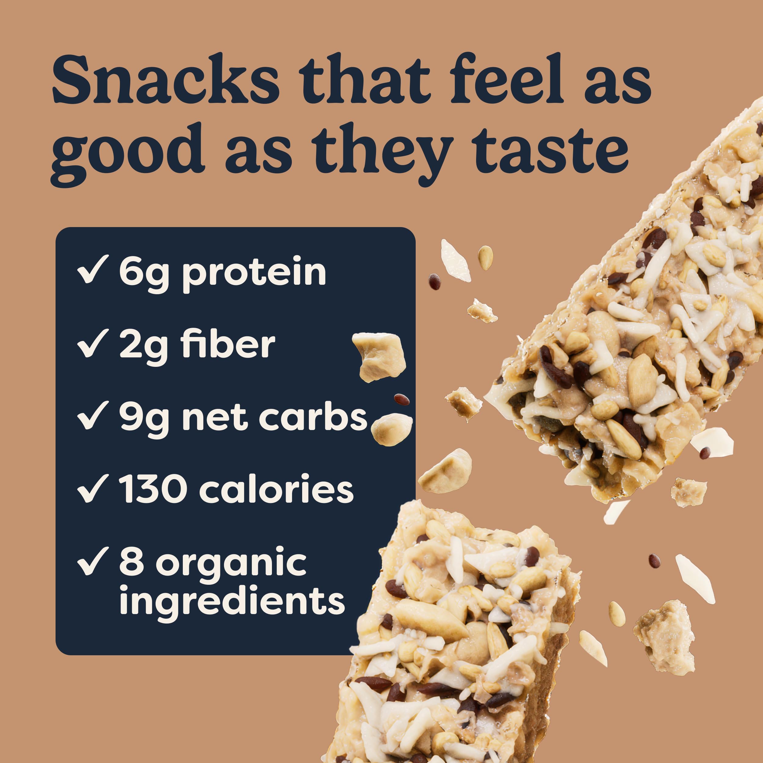 Tosi Nut Bars Cashew Coconut on-the-go serving proves travel-friendly snacking.