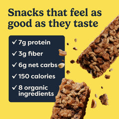 Tosi Nut Bars gluten-free and dairy-free label—clean snack option.