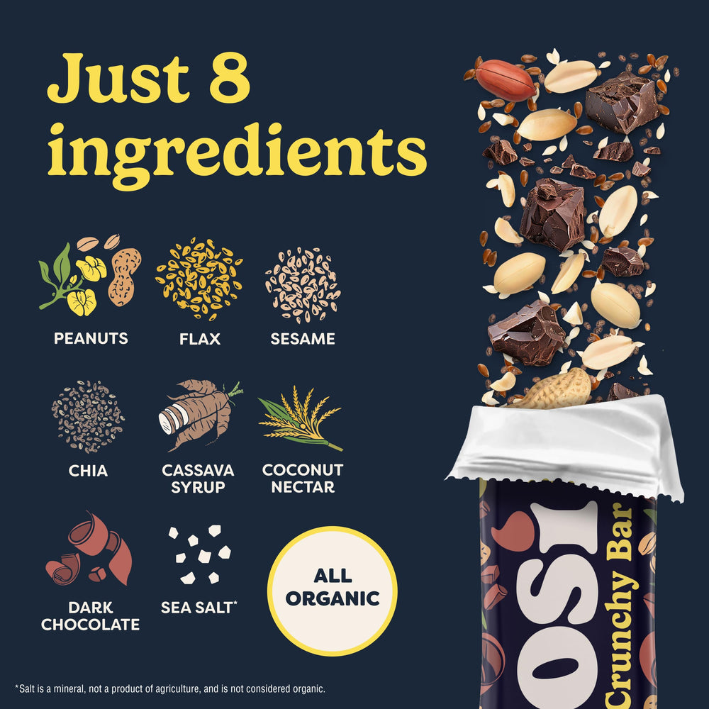 Tosi Nut Bars 1oz serving illustration—portion-controlled snack.