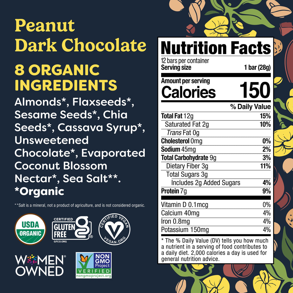 Tosi Nut Bars peanut dark chocolate close-up—crunchy bite for snacking.