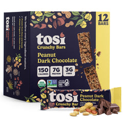 Tosi Nut Bars packaging—organic vegan snack ready for on-the-go energy.