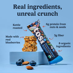 Tosi plant-based protein bars 14g pack—convenient energy for busy days.