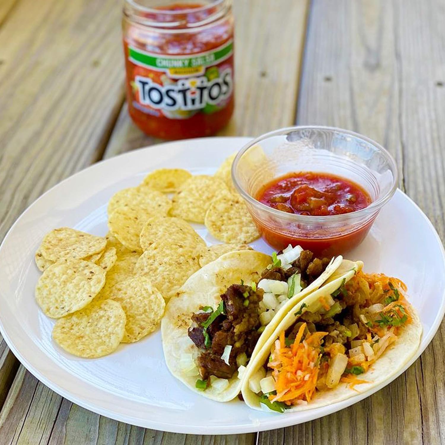 Tostitos Bite Sized Rounds 1oz bags for single bites.