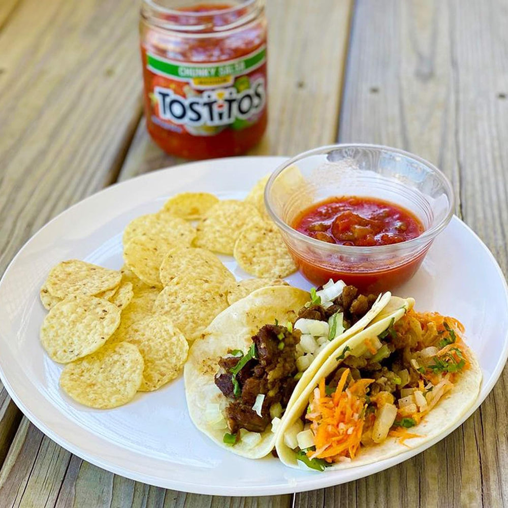 Tostitos Bite Sized Rounds 1oz bags for single bites.