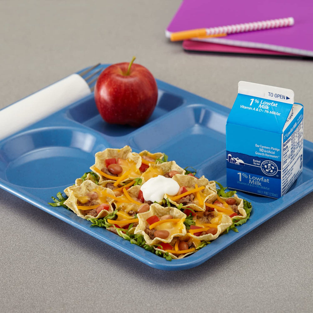 Tostitos Oven Baked Scoops product shot, 72 bags, 50% less fat.