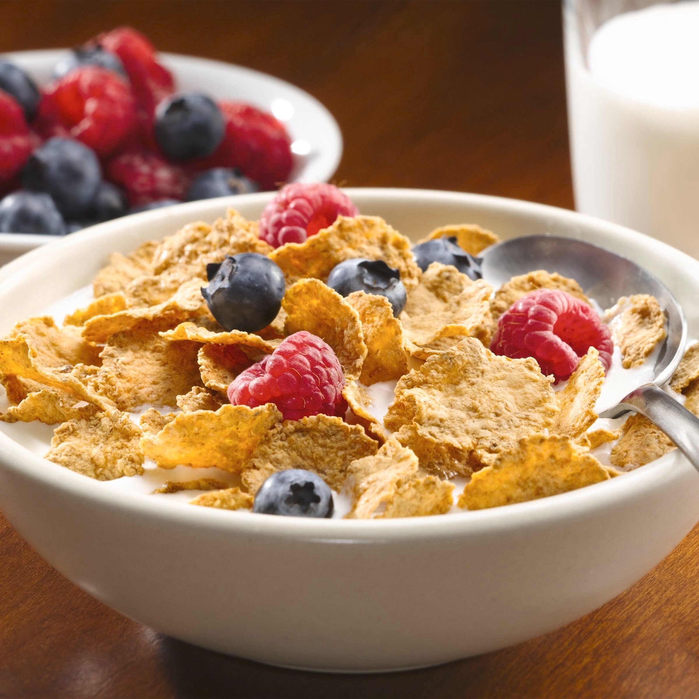 Total Breakfast Cereal milk being poured into a bowl
