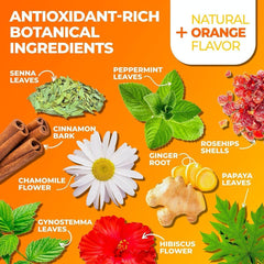 Total Tea Simming Detox Tea brewed cup showing comforting, caffeine-free moment.