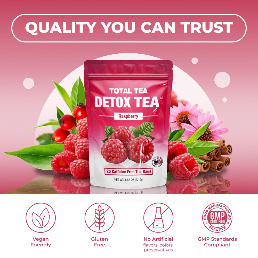 Total Tea Simming Detox Tea hibiscus flower close-up highlights natural fruit tea