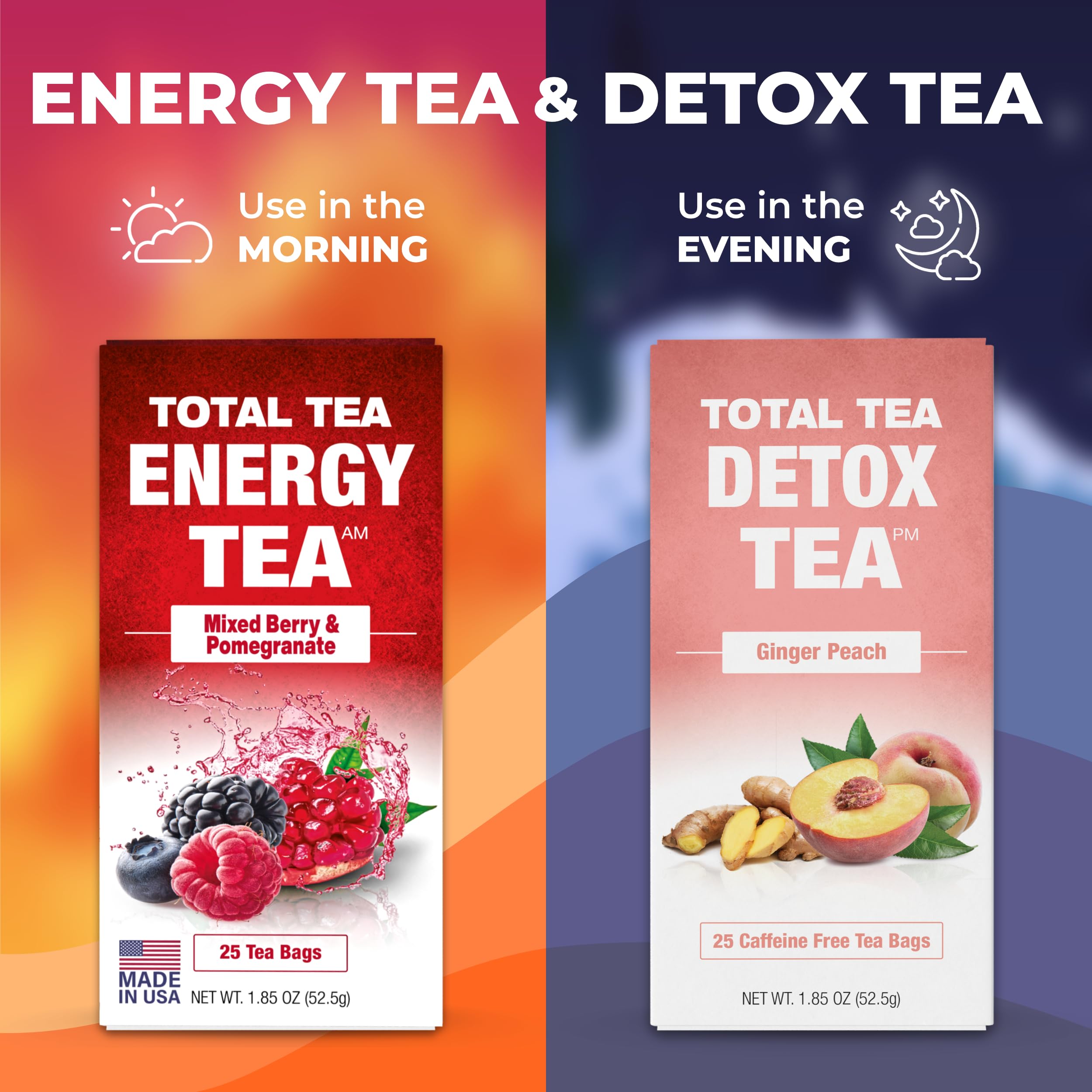 Total Tea Simming Detox Tea peach fruit mix exudes fruity aroma for a light cup