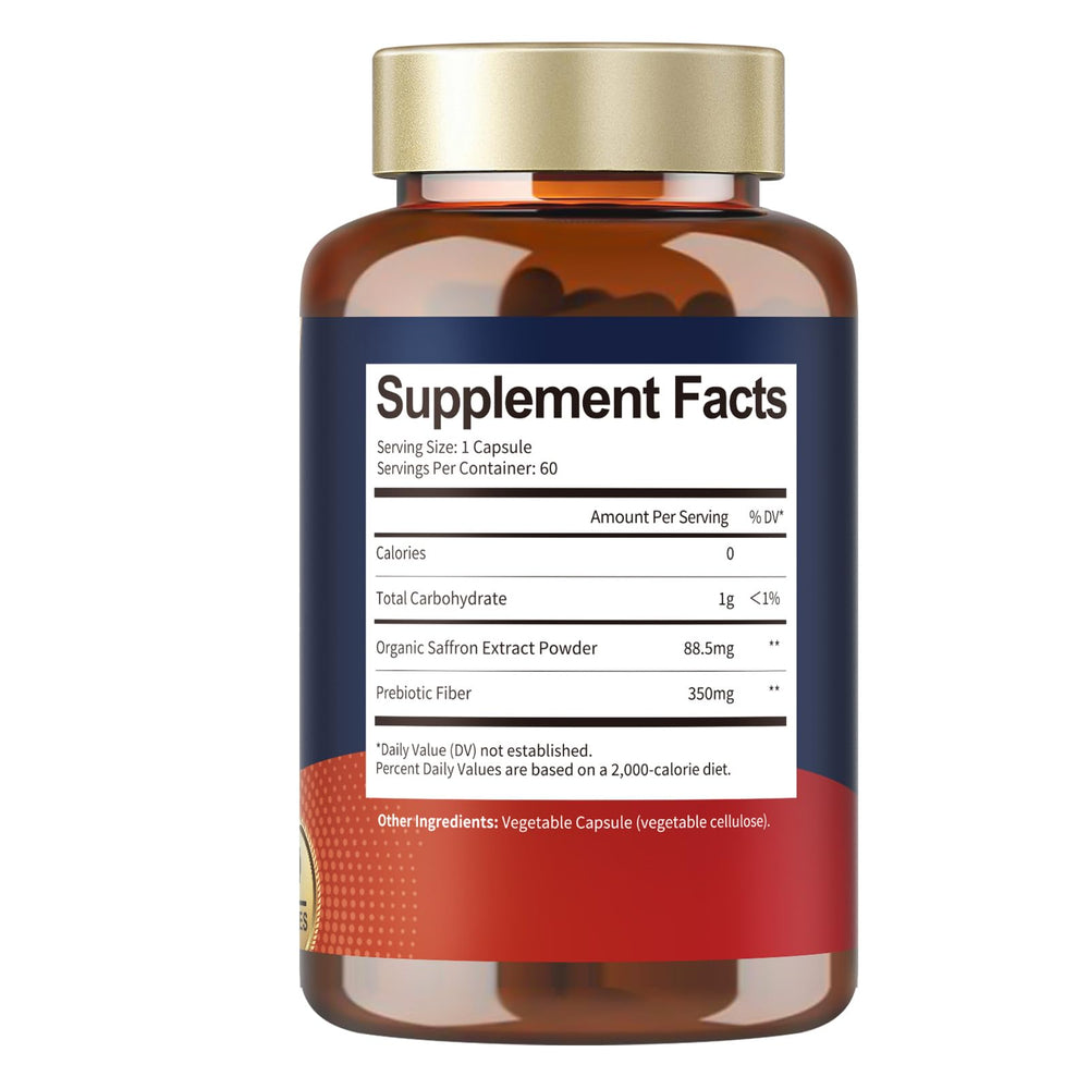 Totaria saffron capsules close-up highlighting premium saffron extract