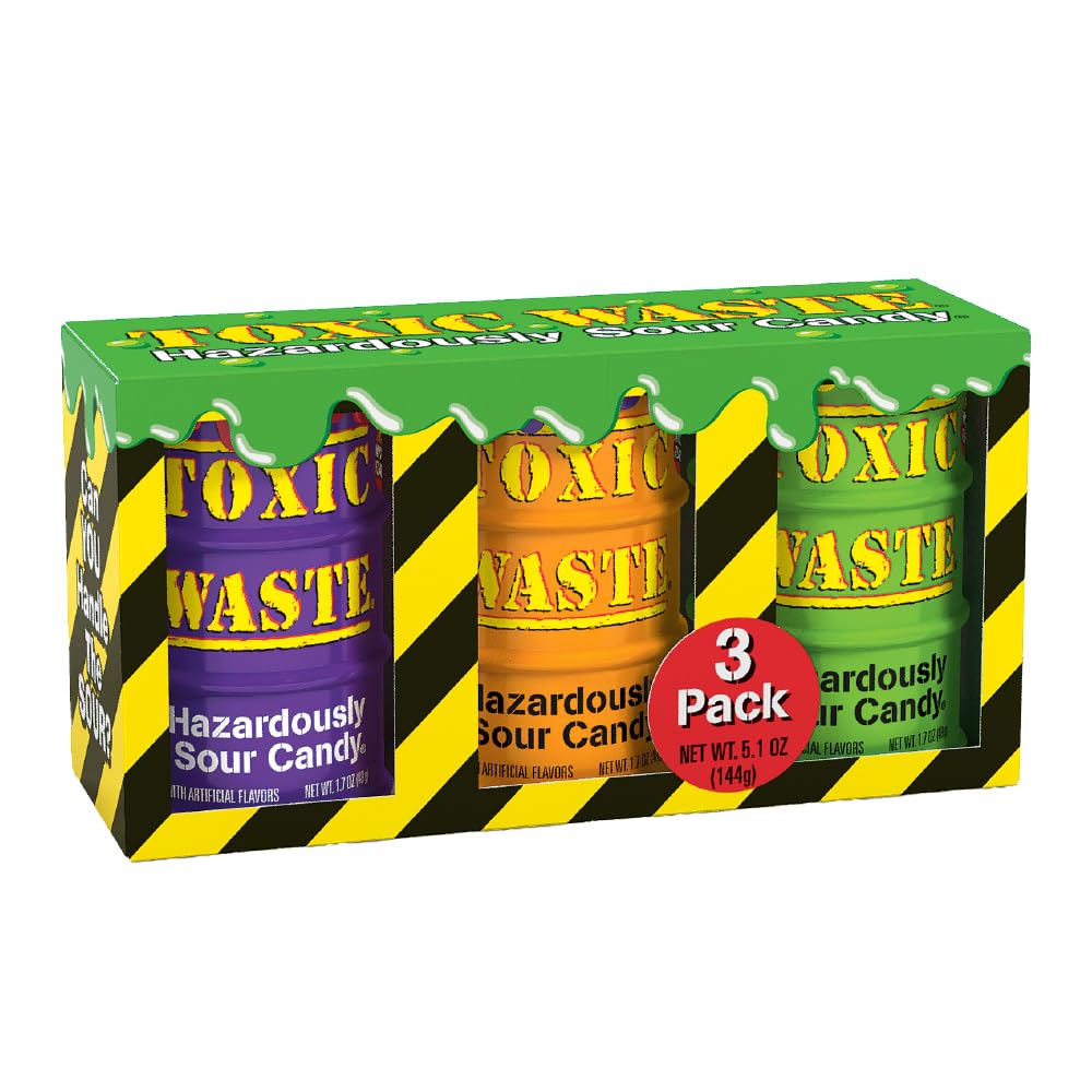 TOXIC WASTE purple drum hazardously sour candy, bold flavor burst.