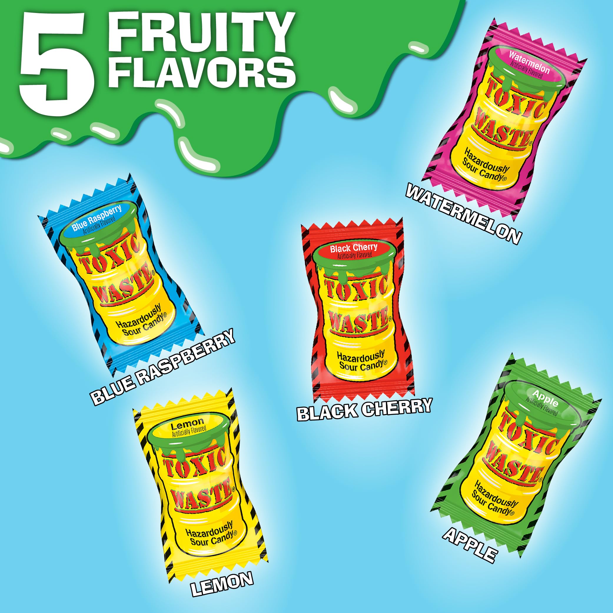 TOXIC WASTE watermelon candy offers a refreshing tang and punch.