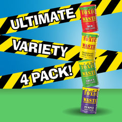 TOXIC WASTE yellow drum, tangy flavors spark a playful snack.
