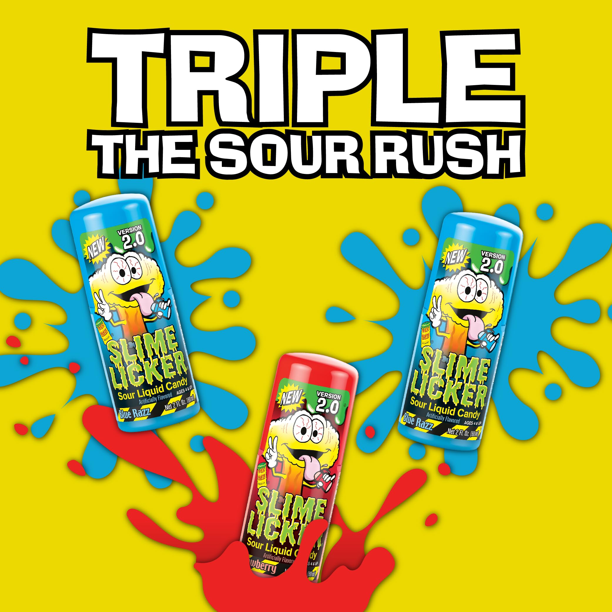 TOXIC WASTE Slime Licker 2.0 six-pack—great for sharing during gatherings.