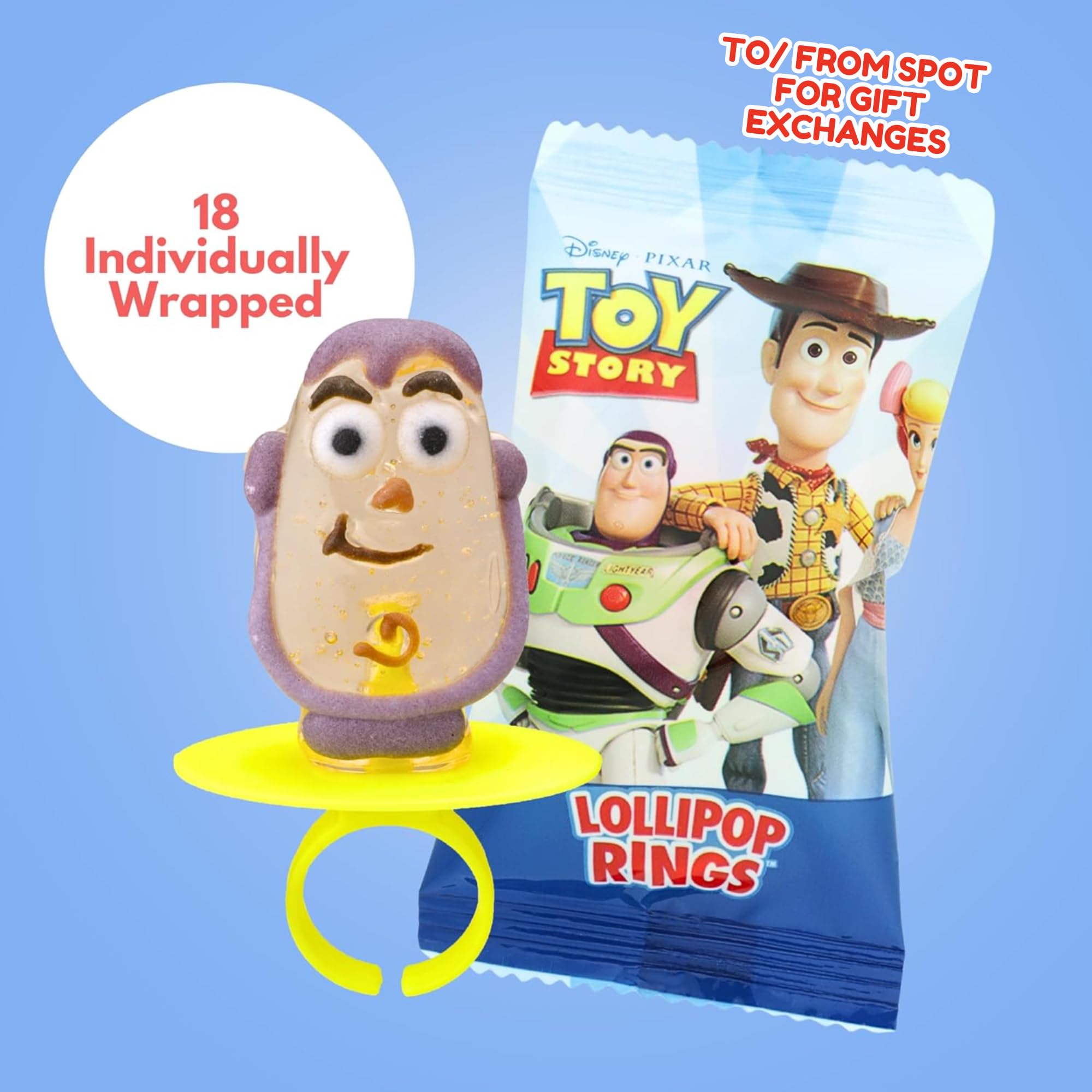 Toy Story 4 Hamm lollipop ring ideal for classroom exchanges