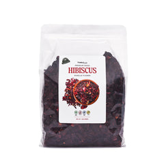 TradeBuza 1lb bag of dried hibiscus flowers for tea and refreshing drinks.