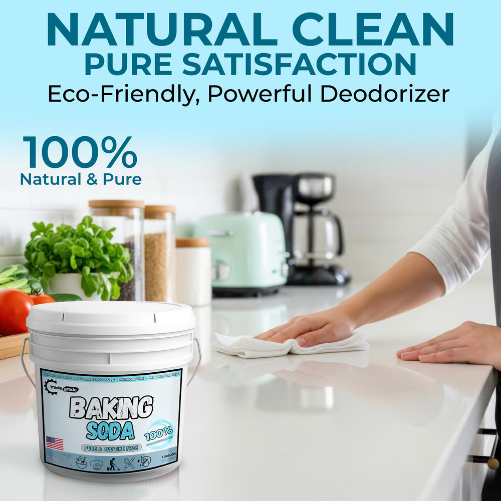 TradeGrade Pure Baking Soda Powder aluminum-free packaging signaling purity