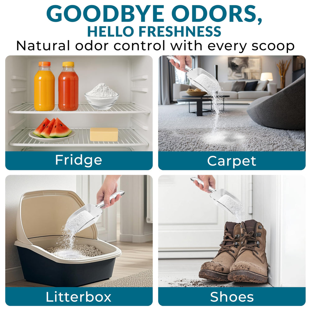 TradeGrade Pure Baking Soda Powder in a multipurpose cleaning bottle for stains and odors