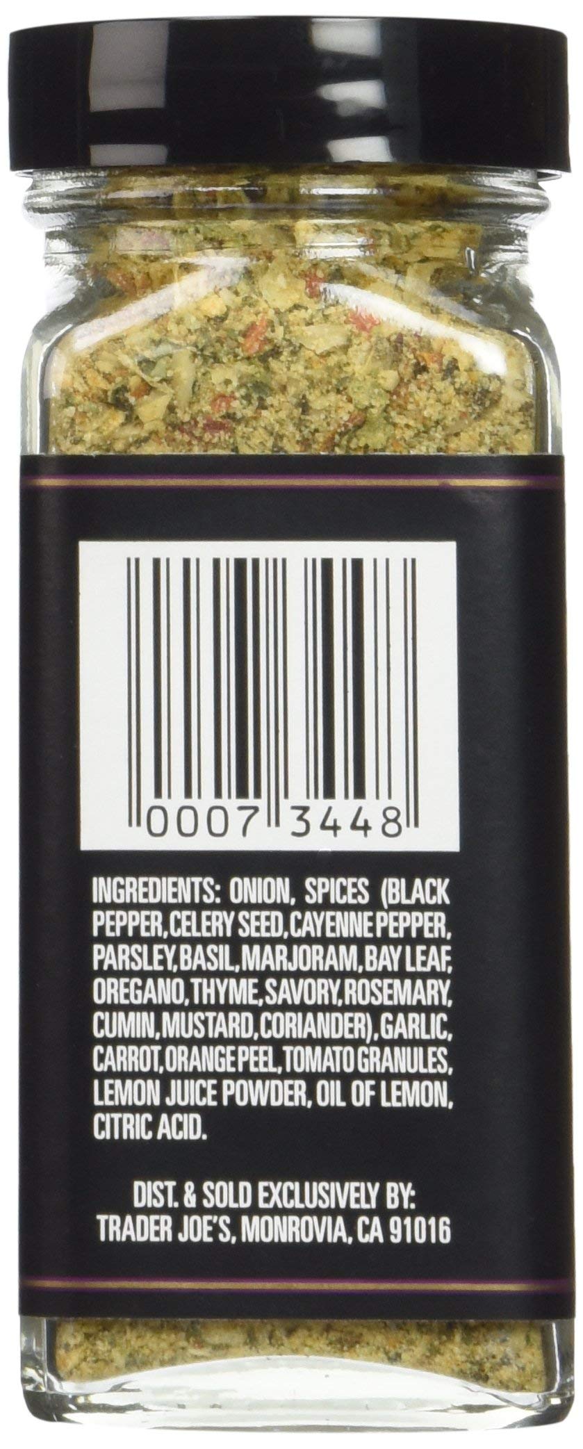 Trader Joe's 21 Seasoning Salute ingredients closeup shows herbs, citrus, and spices