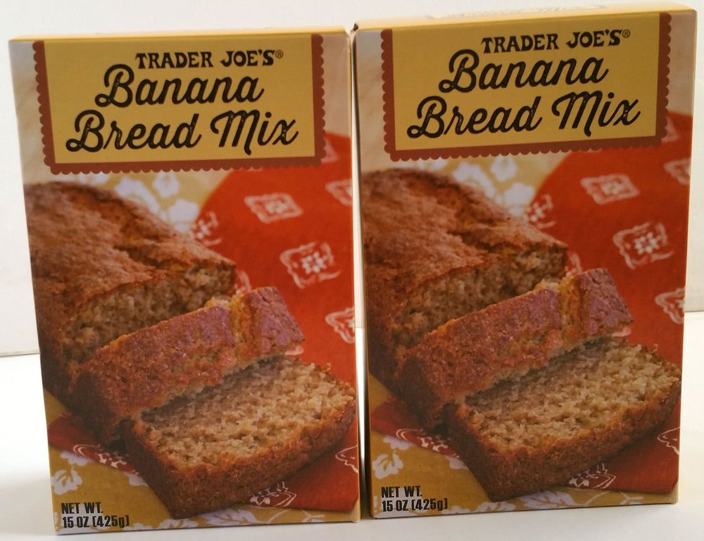 Trader Joe's Banana Bread Mix with topping ideas plate to convey customization