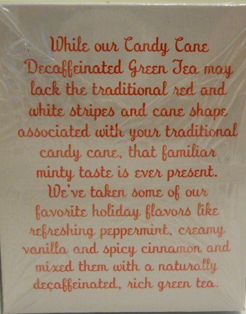 Trader Joe's Candy Cane Green Tea brewed cup ready for relaxation