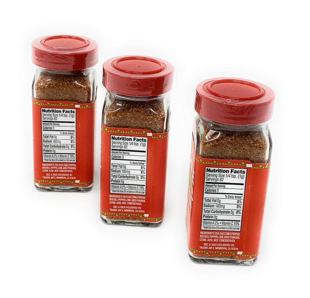 Trader Joe's Chile Lime Seasoning Blend fruit dusting adds bright citrus lift.