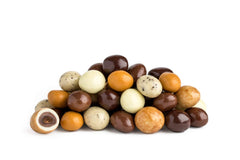 Trader Joe's coffee lovers espresso beans close-up shows glossy coating and rich aroma, great for quick snack
