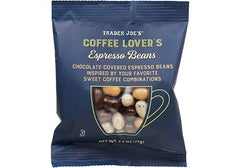 Trader Joe's coffee lovers espresso beans serving plate demonstrates pairing with coffee breaks