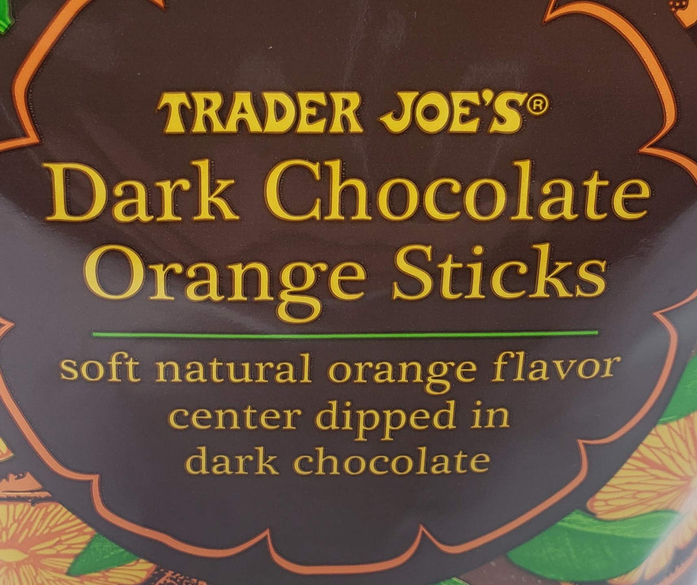 Trader Joe's Dark Chocolate Orange Sticks cozy scene with espresso evokes a refined snack
