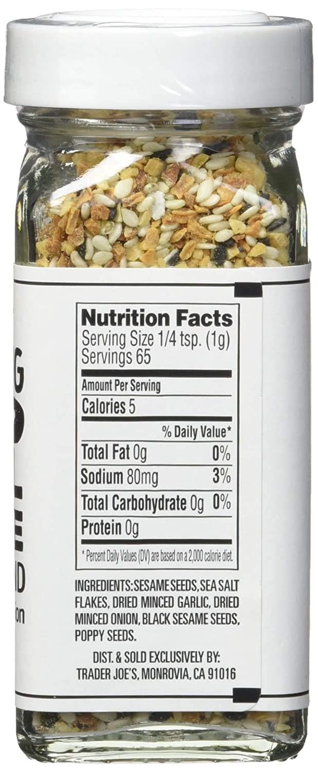 Trader Joe's Everything Bagel Seasoning close-up shows sesame and texture.
