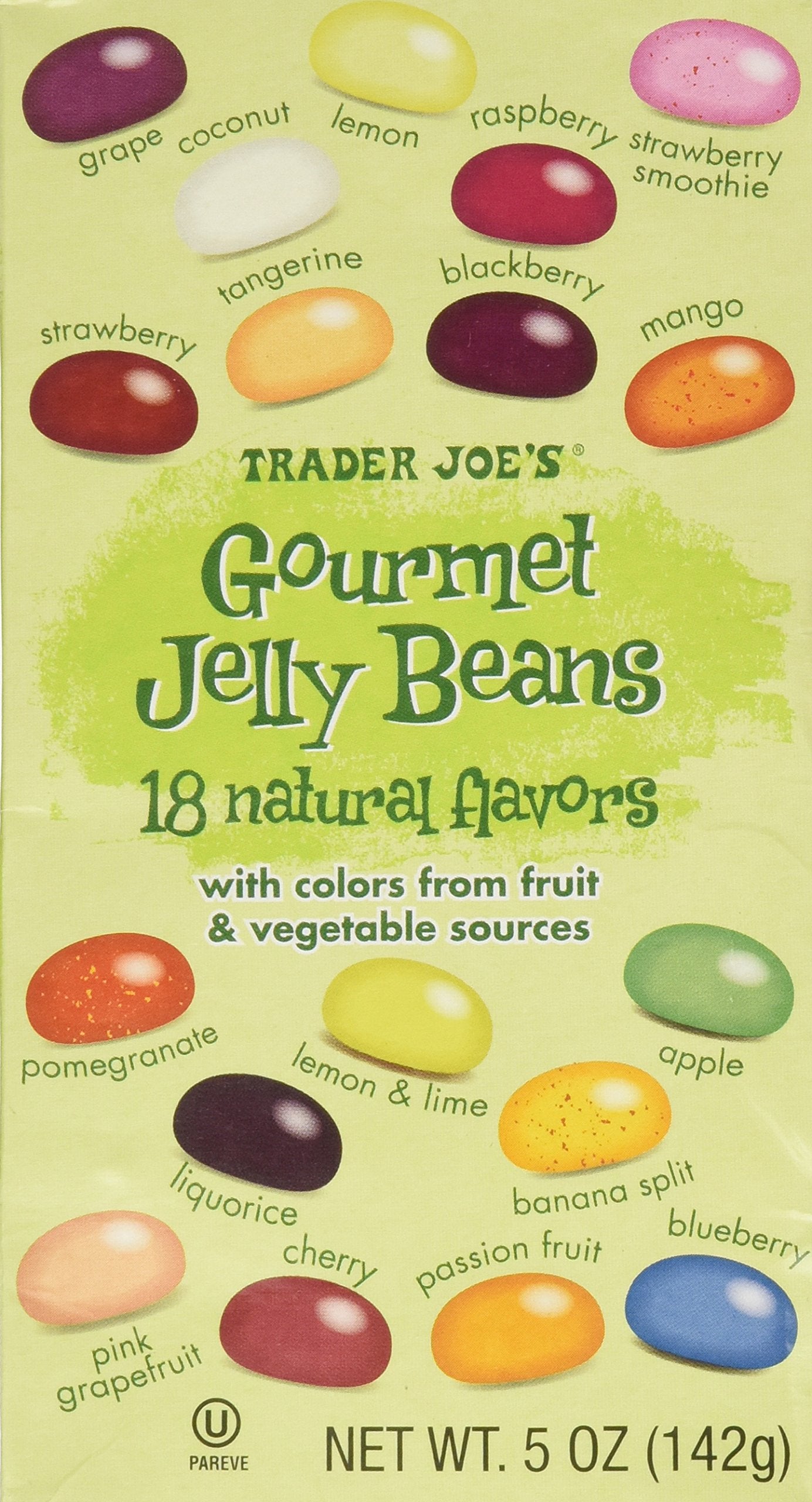Trader Joe's Gourmet Jelly Beans in 5oz packaging for easy snacking on the go
