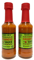 Trader Joe's Habanero Hot Sauce two-pack bottles pour demonstration; adds bold heat.