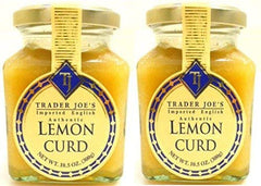 Trader Joe's Lemon Curd, two-pack jars, creamy citrus spread for toast and desserts.