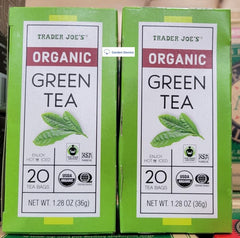Trader Joe's Organic Green Tea two boxes for hot or iced brew