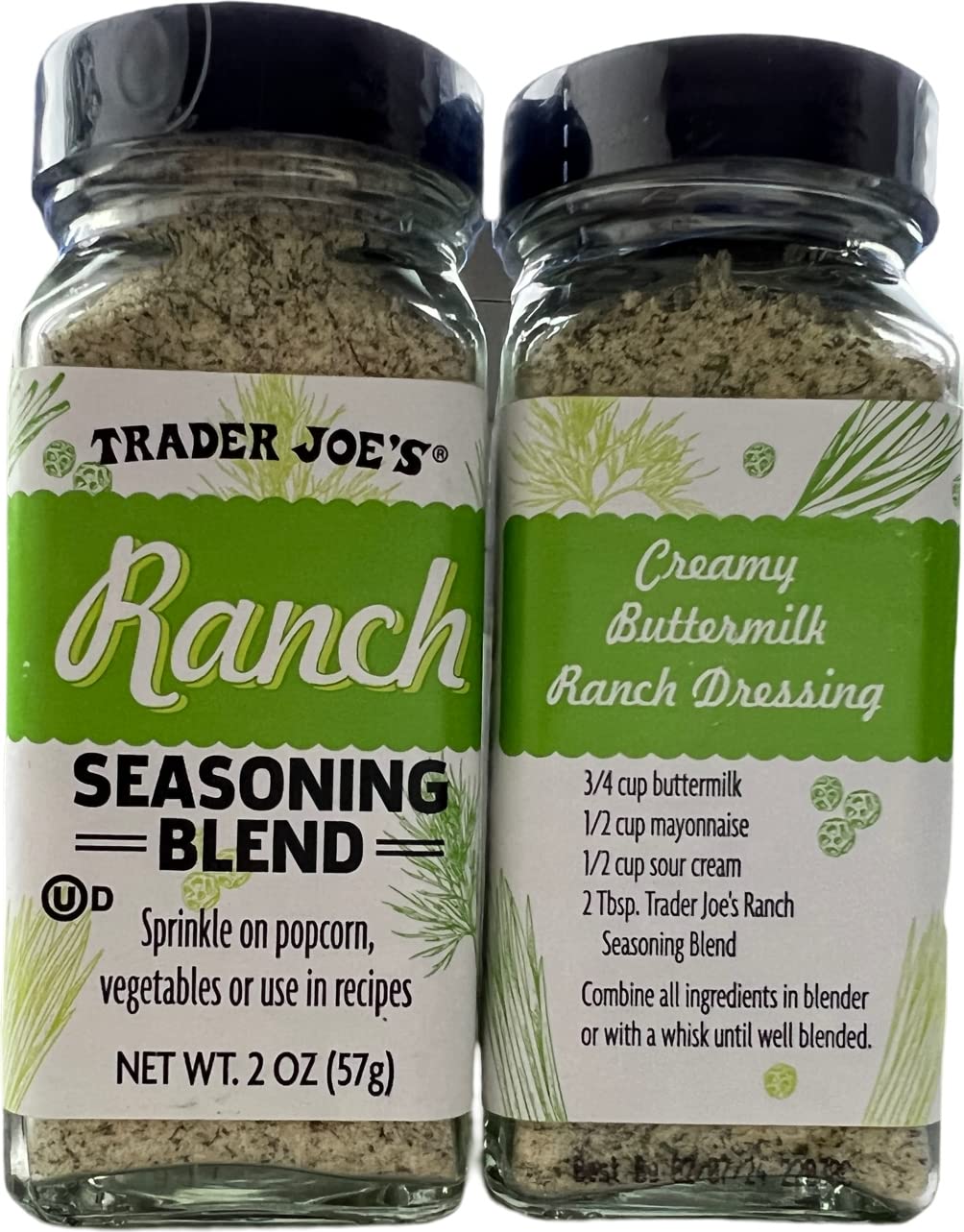 Trader Joe's Ranch Seasoning Blend being poured for quick seasoning
