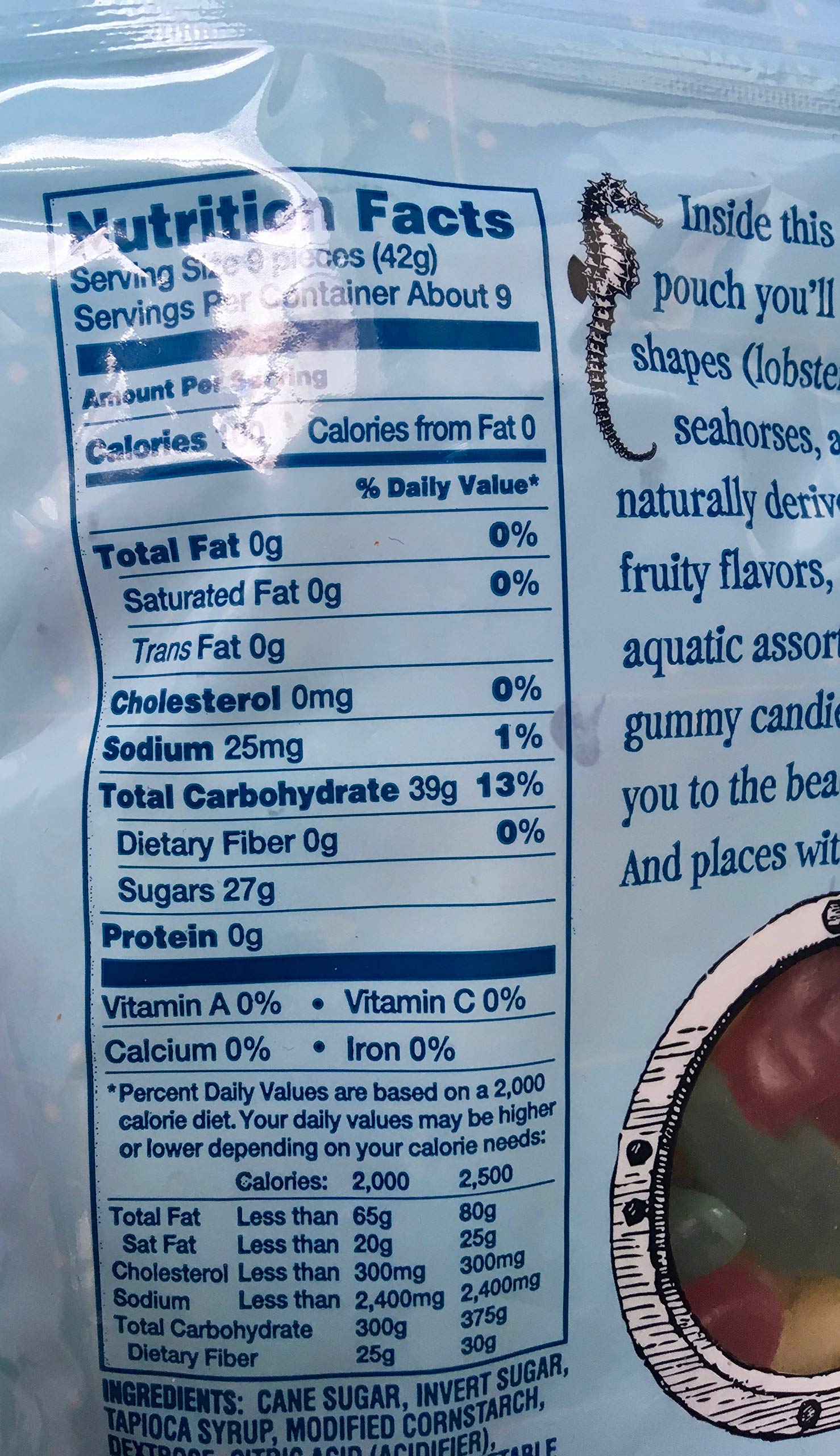 Trader Joe's Scandinavian Swimmers gluten-free label close-up, suitable for dietary needs