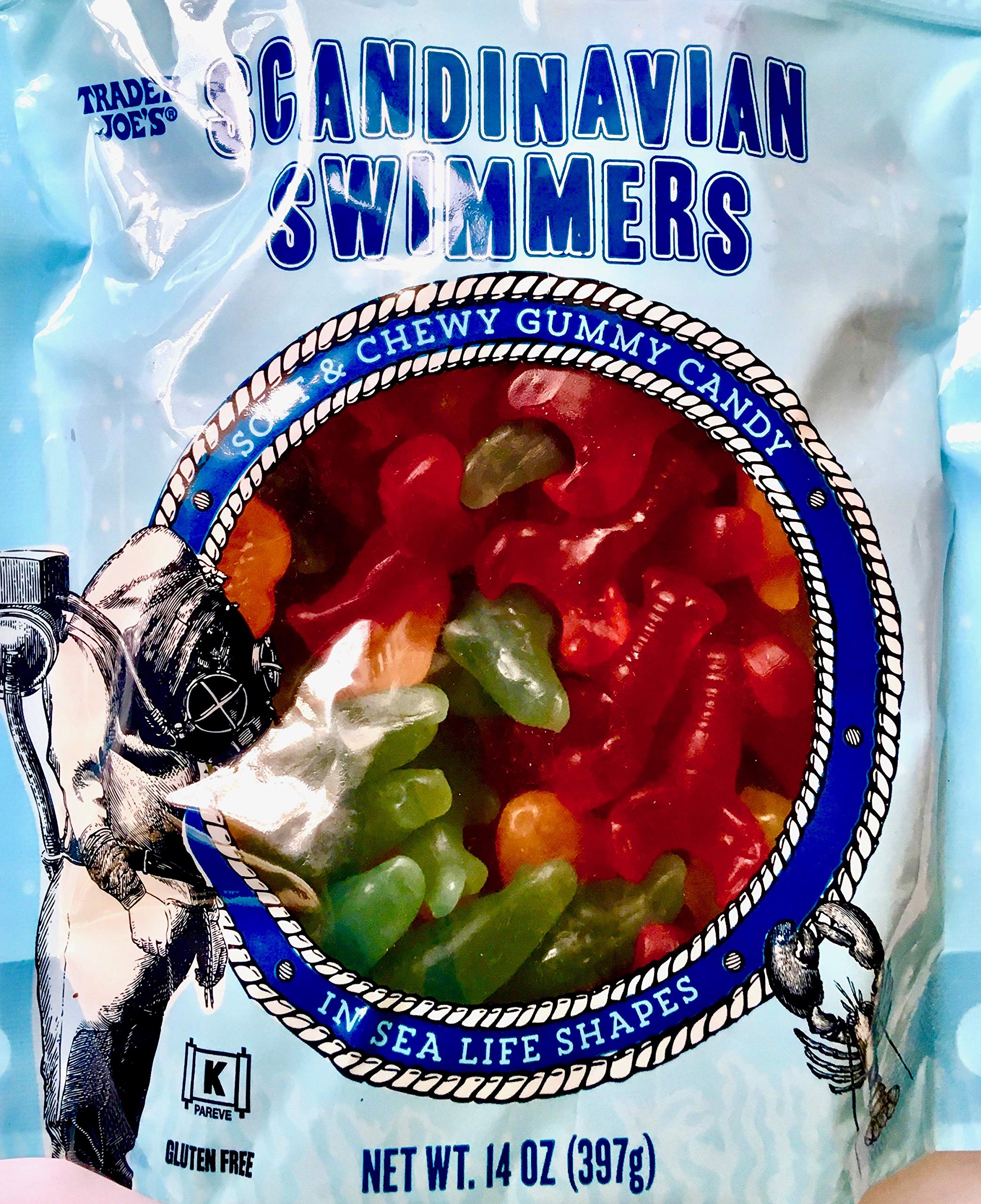 Trader Joe's Scandinavian Swimmers sea-life shapes highlight playful snack moments