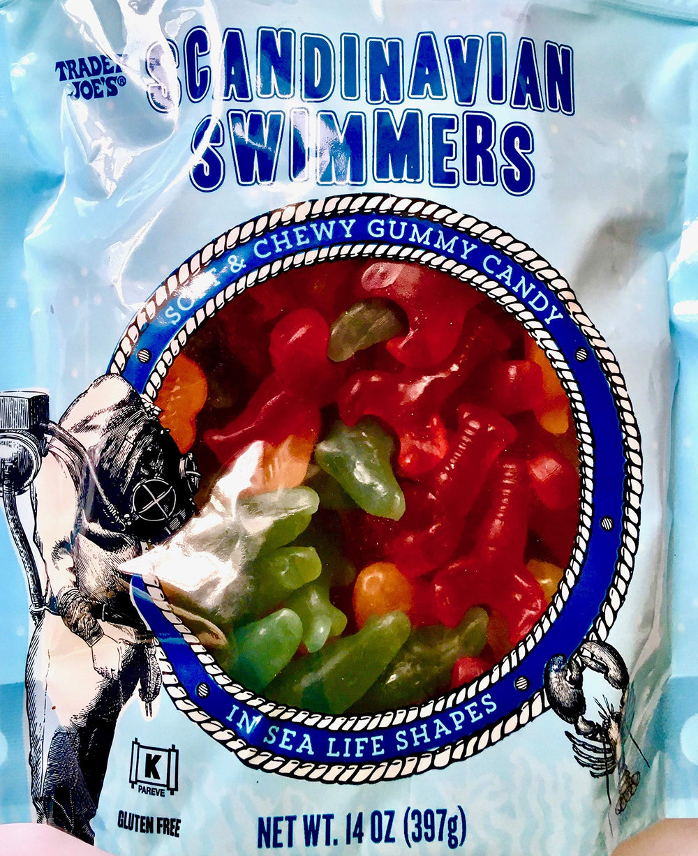 Trader Joe's Scandinavian Swimmers sea-life shapes highlight playful snack moments