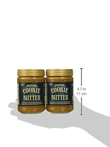 Trader Joe's Speculoos Cookie Butter used as ice cream topping for a creamy finish.