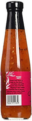 Trader Joe's Sweet Chili Sauce label close-up showing chili and garlic blend